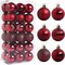 36pcs 1.57” Shatterproof Christmas Ball Ornaments – Hanging Tree Decorations for Xmas Tree, Wreaths, and Holiday Parties, Burgundy